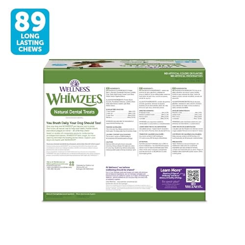 WHIMZEES Wellness Value Box Dog Dental Treats, Natural Chews, Small Size, (89 Count) - Image 2