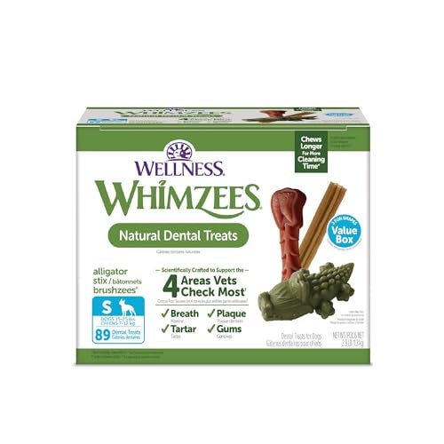 WHIMZEES Wellness Value Box Dog Dental Treats, Natural Chews, Small Size, (89 Count) - Image 1