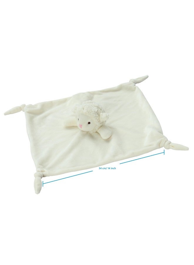 CREVENT Cozy Plush Baby Security Blanket Loveys for Baby Girls Boys, for Newborns (Ivory Sheep + Tag) - Image 5