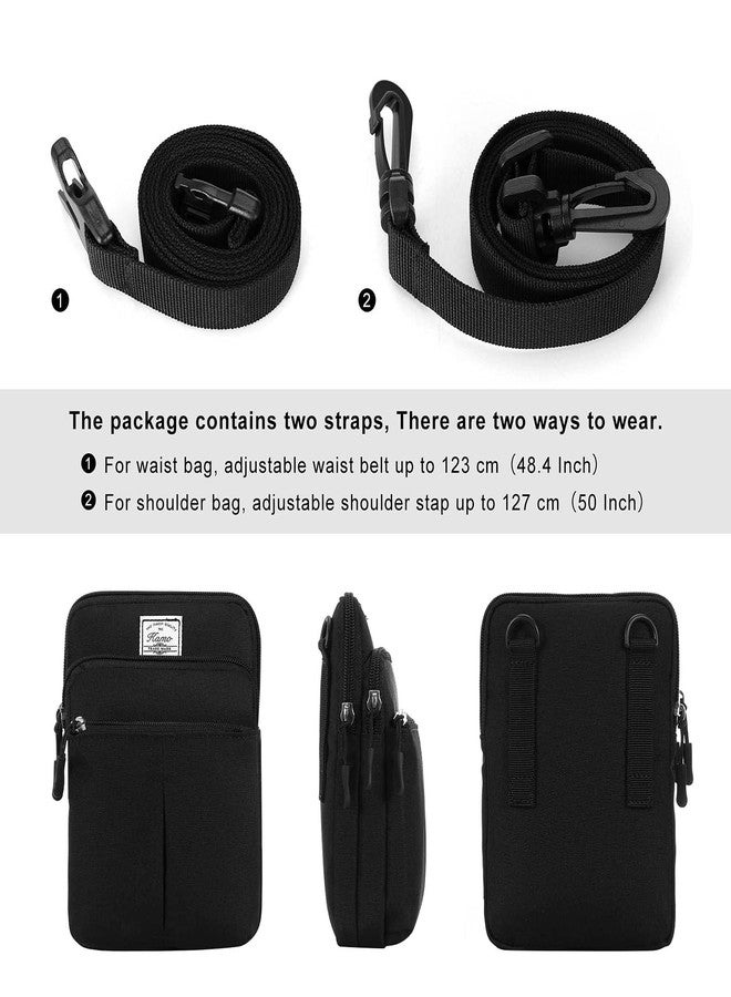KAMO Multifunction Phone Waist Bag - Diagonal Cross Body Smart Phone Case Outdoor Bag with Triple Zip for Women & Men - Image 2