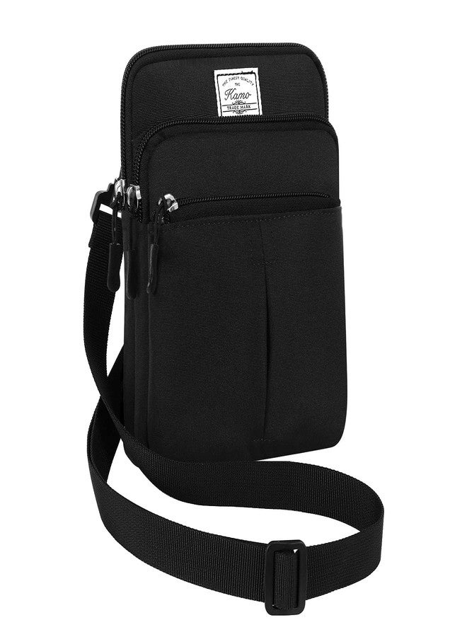 KAMO Multifunction Phone Waist Bag - Diagonal Cross Body Smart Phone Case Outdoor Bag with Triple Zip for Women & Men - Image 1