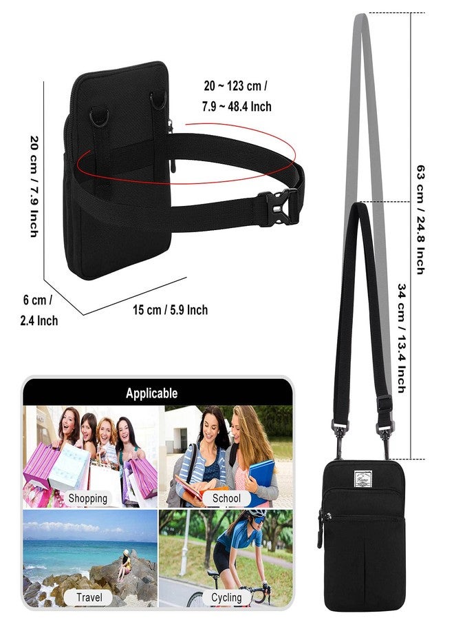 KAMO Multifunction Phone Waist Bag - Diagonal Cross Body Smart Phone Case Outdoor Bag with Triple Zip for Women & Men - Image 3
