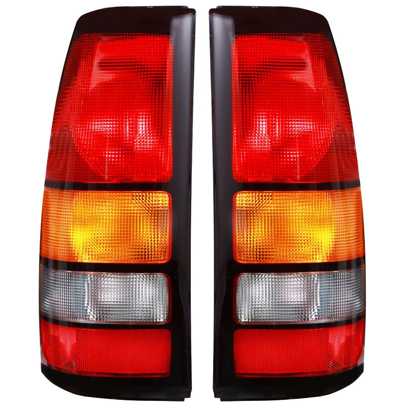 Boine Tail Light Compatible With 19992002 Chevy Silverado 1500 2500 3500 19992006 GMC Sierra 1500 2500 3500 Driver and Passenger Side Black Border Rear Light Brake Lamps