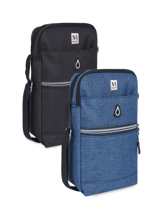 NFI essentials Pack of 2 Unisex Sling Bag Cross Body Bag for Travelling, Business Messenger Bag Travelling Bag one Side shoulder Bag - Image 1