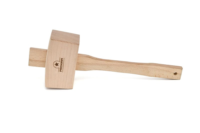 Proxima BEECH WOODEN MALLET Solid Beech Wood Wooden Mallet Hammer Woodworking Tool Carving Mallet  - Image 1