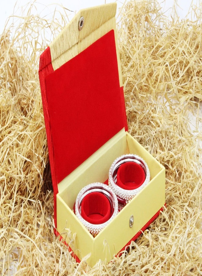 LUCES Jewellery Bracelet Pair Bangle Set Display Organiser Anklet Storage Box Case Showcase Wedding Jewelry Storage Holder Pack of 2 Golden - Image 3