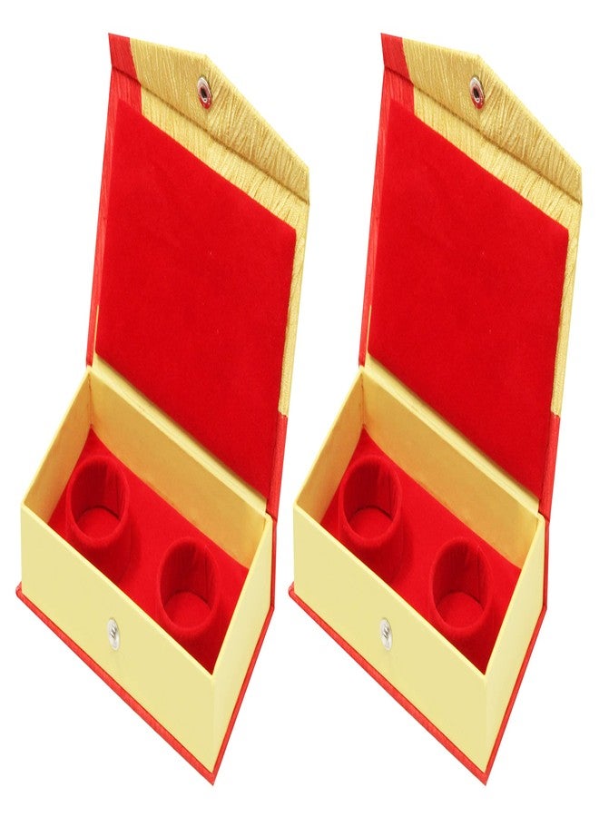 LUCES Jewellery Bracelet Pair Bangle Set Display Organiser Anklet Storage Box Case Showcase Wedding Jewelry Storage Holder Pack of 2 Golden - Image 1