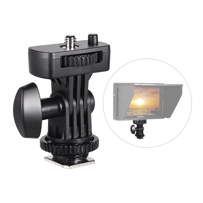 Flexible Cold Shoe Mount Adapter with 1/4 Inch Screw for Viltrox DC-90 DC-70 DC-50 Monitor L132T L116T LED Video Light - Image 1