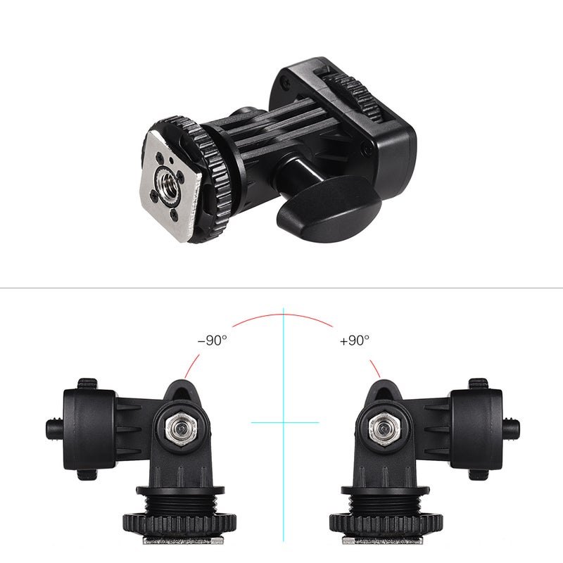 Flexible Cold Shoe Mount Adapter with 1/4 Inch Screw for Viltrox DC-90 DC-70 DC-50 Monitor L132T L116T LED Video Light - Image 4