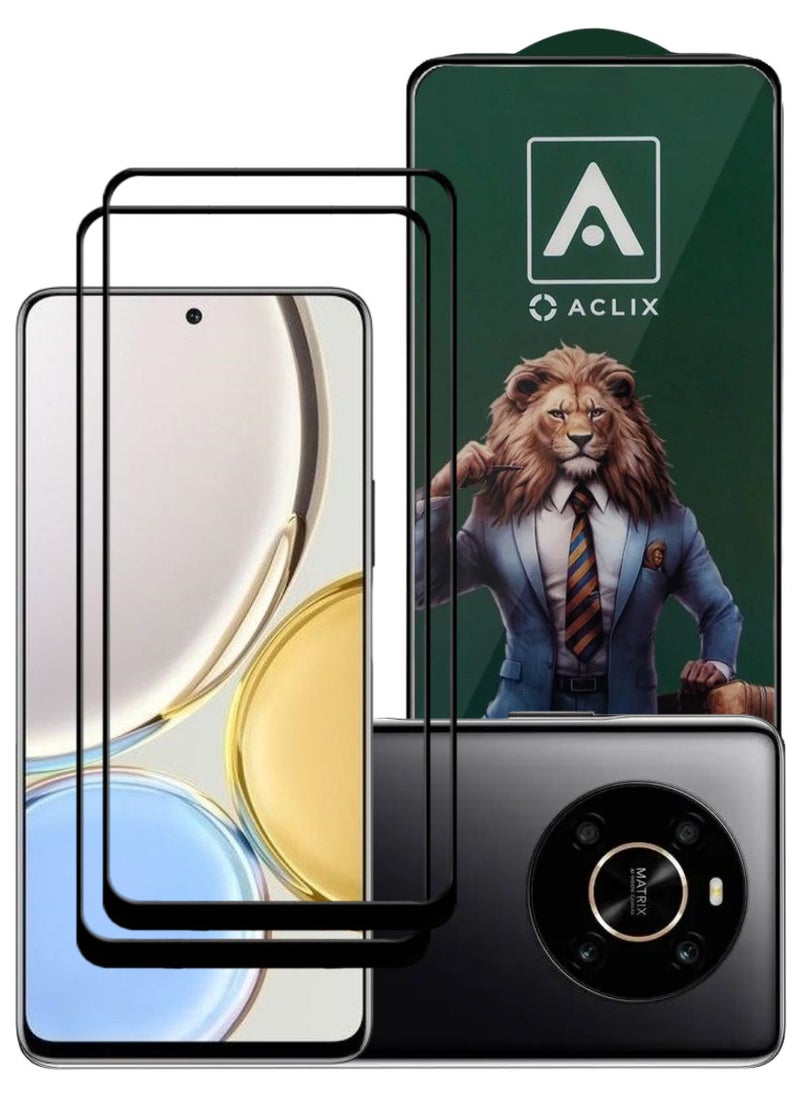 ACLIX 2 Pieces Antistatic ESD Dustproof Premium Quality High Definition Tempered Glass Screen Protector Designed For Honor X9 - Image 1