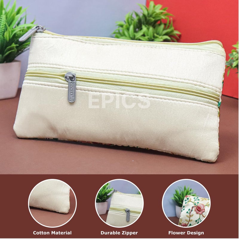 Epics Embroidery Wedding Return Gift for Women | Wholesale Bridal Traveling Potli Bag with Zipper | Shagun Purse for Gifting Haldi & Mehandi - Image 2