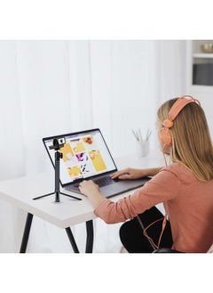 JCWINY 30" Tall Webcam Stand Tripod Extendable Desktop Tabletop Webcam Tripod Web Camera Mount Aluminum Desk Tripods Stand for Logitech Brio Webcam C925e C922x C930e C922 C930 C920 C615 iPhone Camera  - Image 2