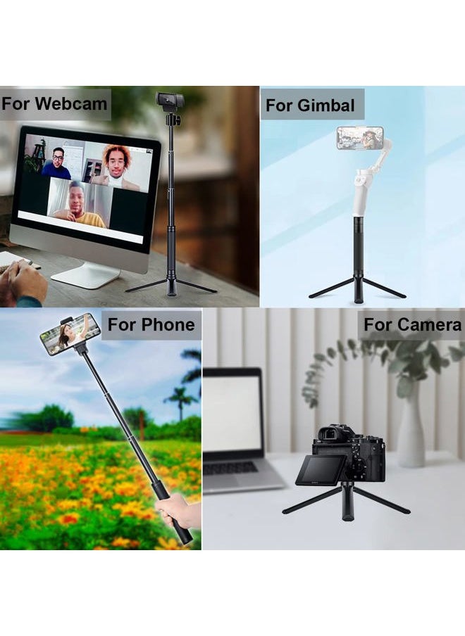 JCWINY - 30" Tall Webcam Stand Tripod Extendable Desktop Tabletop Webcam Tripod Web Camera Mount Aluminum Desk Tripods Stand for Logitech Brio Webcam C925e C922x C930e C922 C930 C920 C615 iPhone Camera - Image 1