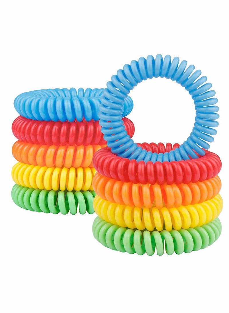 Excefore Mosquito Repellent Bracelet, All Natural DEET Free Anti Insect Bands, Keep Away Insects, Bugs and Midge, Long Lasting Waterproof and Safe for Adults and Children (10 Pack)  - Image 1