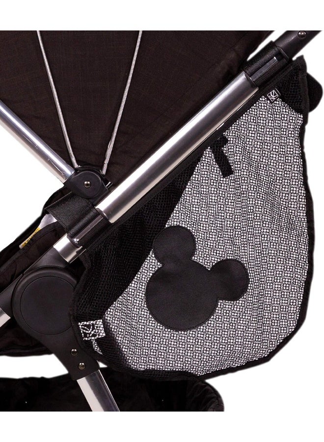 J.L. Childress Disney Baby by Side Sling Stroller Cargo Net, Stroller Organizer & Storage, Mickey Black - Image 1