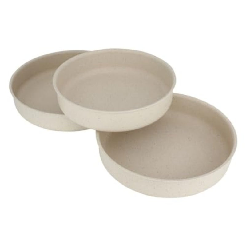 Turkish Circular Shape Granite Oven Trays 3-Piece Set, Beige - Image 2