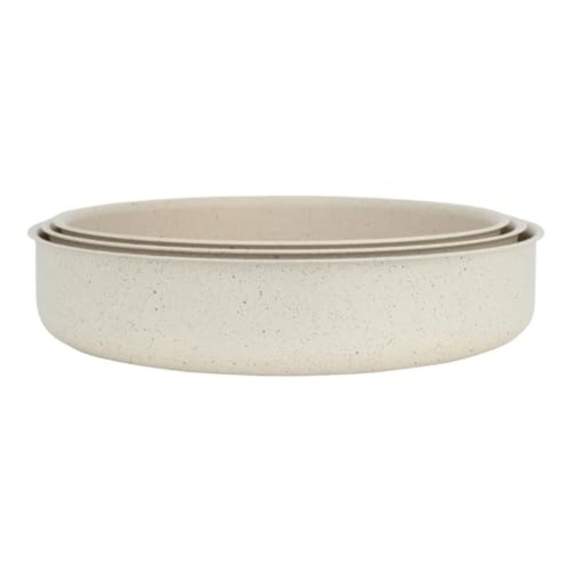 Turkish Circular Shape Granite Oven Trays 3-Piece Set, Beige - Image 4