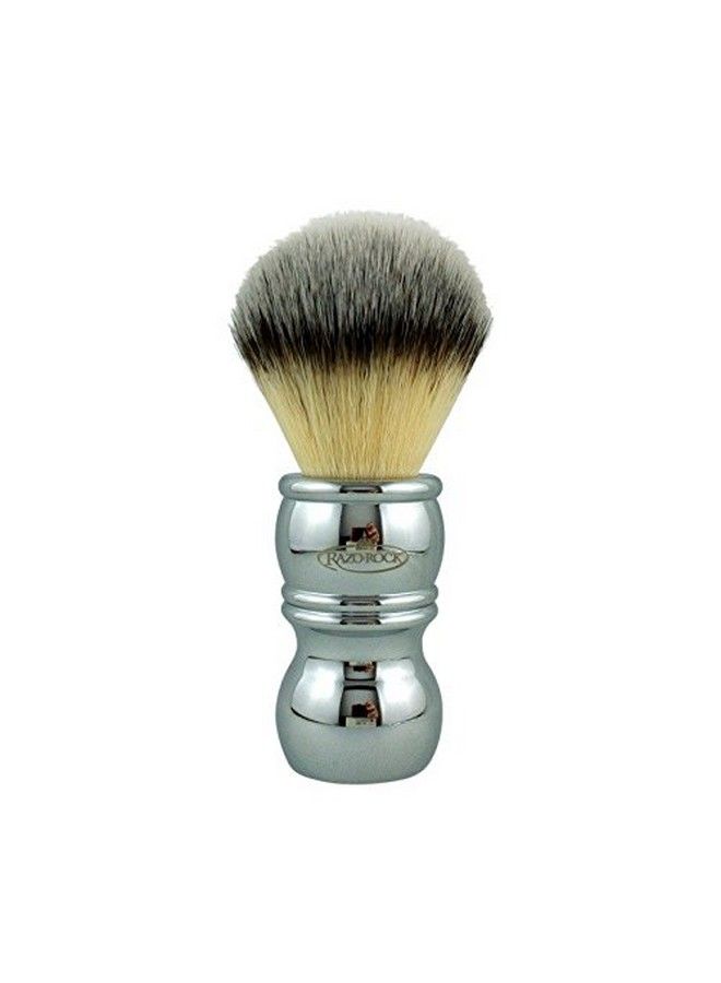 RazoRock Chrome Silvertip Plissoft Synthetic Shaving Brush - Image 1