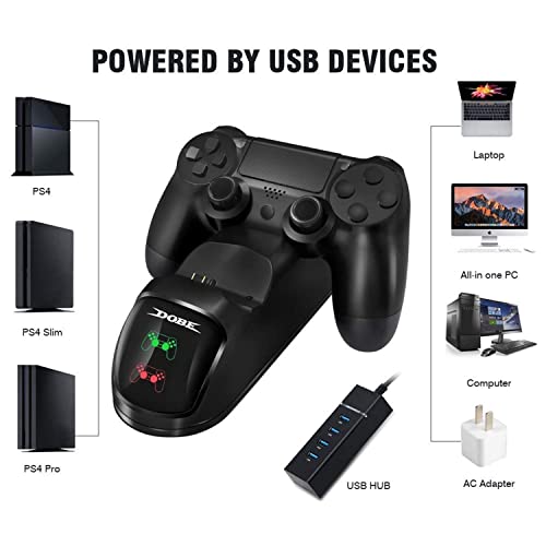 Dobe New World Ps4 Controller Charging Dock With Cable (Black), USB - Image 2