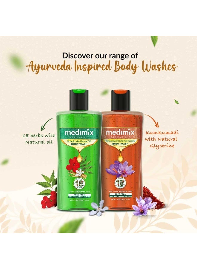Medimix Ayurvedic Body wash, Sandal With Eladi Oil For Clear, Glowing And Tan-Free Skin 250ml + 50ml | Herbal Shower Gel | Paraben-free & Sulphate-free - Image 2