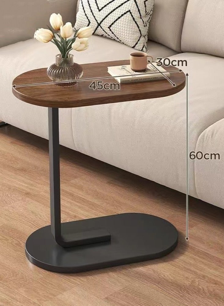 Kutis 1-Piece Coffee Table Sofa Table Bedroom Side Table Brown/Black 45x30x60 Centimeter  - Image 5