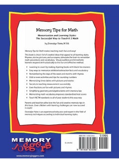 Memory Tips for Math, Memorization and Learning Styles: The Successful Way to Teach K-5 Math  - Image 2