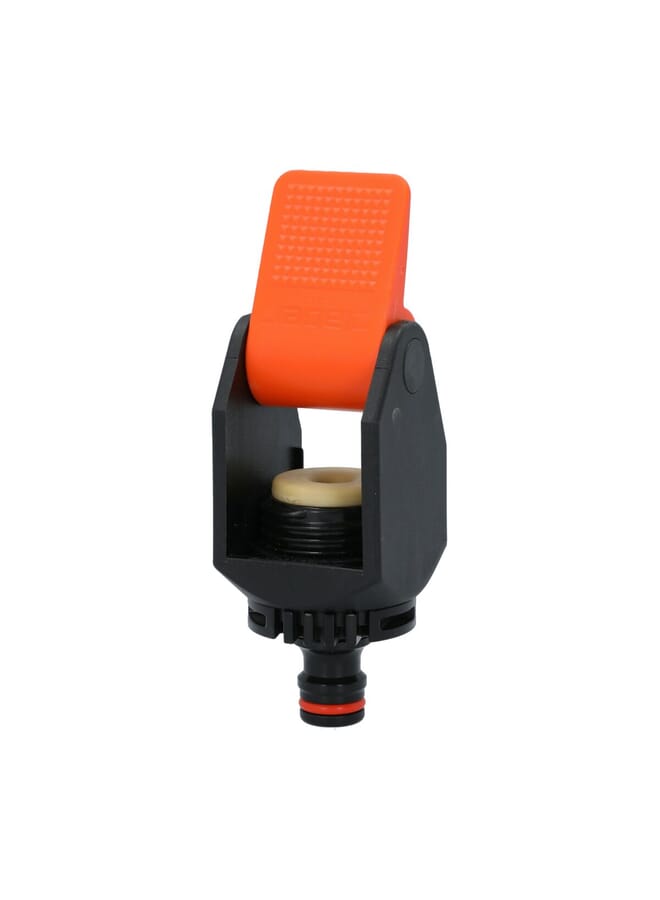 Claber Koala Square Mixer Tap Connector Black Orange - Image 1
