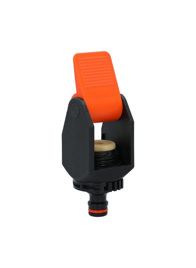 Claber Koala Square Mixer Tap Connector Black Orange - Image 2