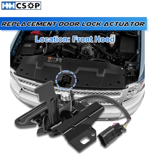 HHCSOP Front Hood Latch Lock Assembly wSensor Switch Fits for Chevy Silverado Suburban Tahoe Avalanche Impala Malibu GMC Sierra Yukon XL Escalade 2006 2007 2008 2009 2010 2011 2012 2013 2014 2015 15139168 - Image 3