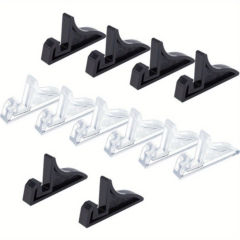 10 Transparent Plastic Photo Frame Display Stands Vertical Easel - Image 2