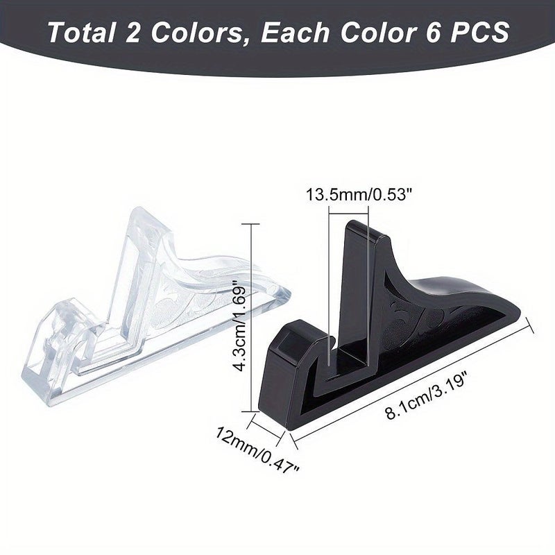 10 Transparent Plastic Photo Frame Display Stands Vertical Easel - Image 5