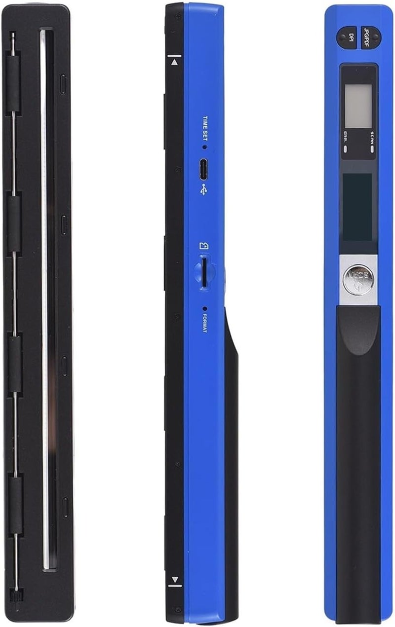 Document Scanners, Portable Scanner Mini Handheld Document Scanner, A4 Book Scanner JPG and PDF Format 300/600/900 DPI(Black) - Image 2