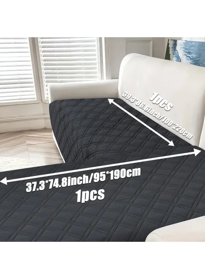 2Pcs Sand L Shaped Sofa Protection Pad Pet Resistant Furniture Cover Machine Washable - Image 2
