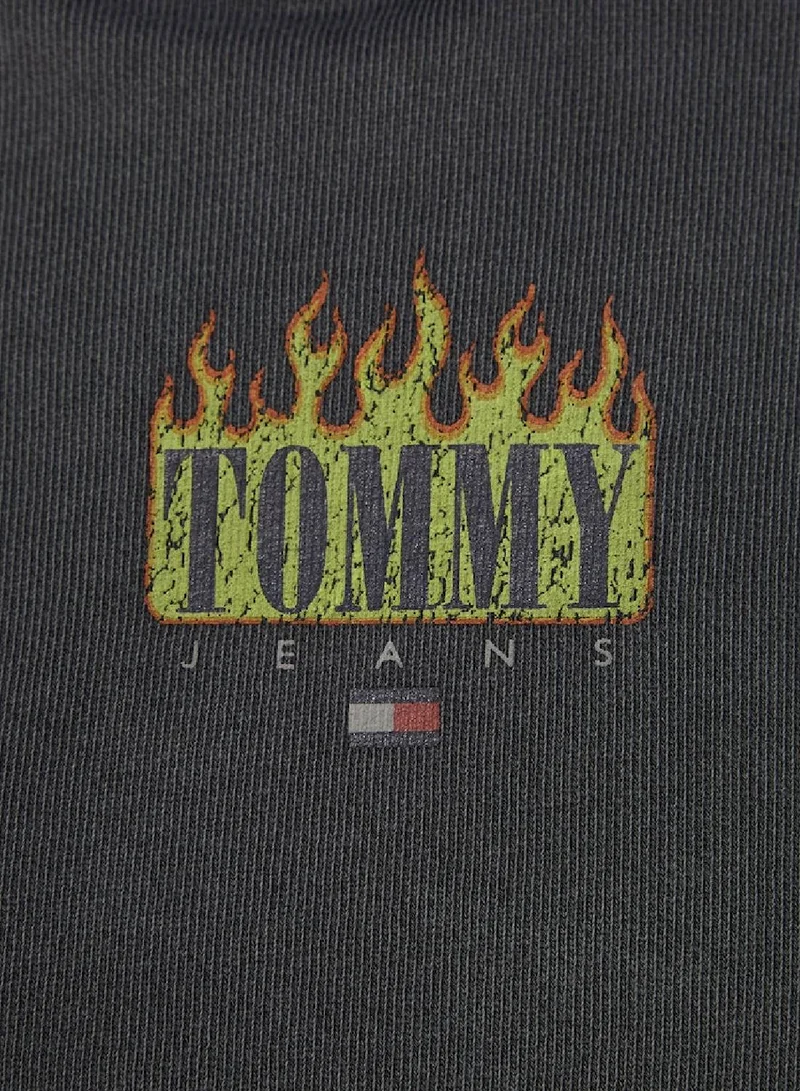 TOMMY JEANS Vintage Flame Cropped Fit Hoody
