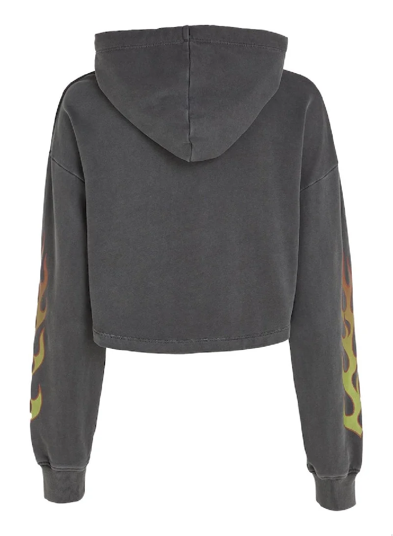 TOMMY JEANS Vintage Flame Cropped Fit Hoody