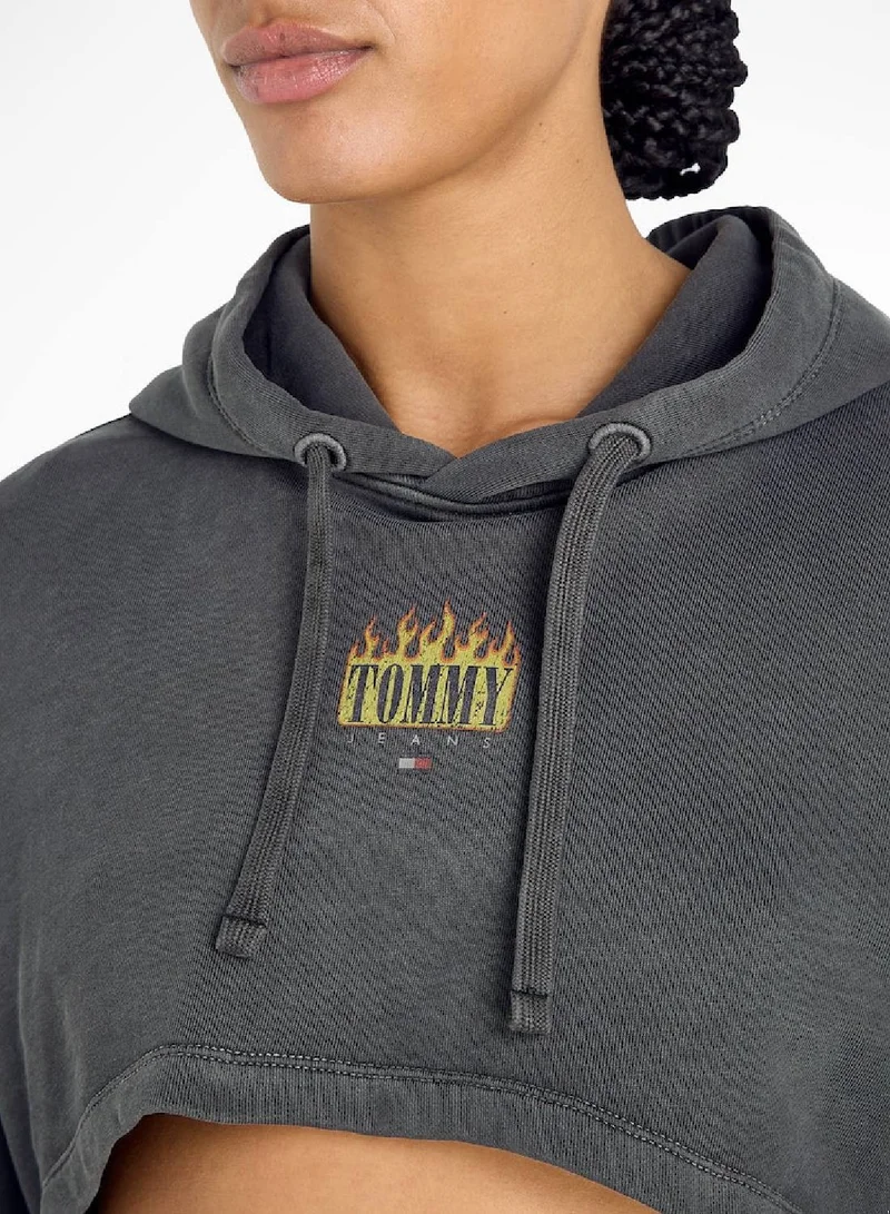 TOMMY JEANS Vintage Flame Cropped Fit Hoody
