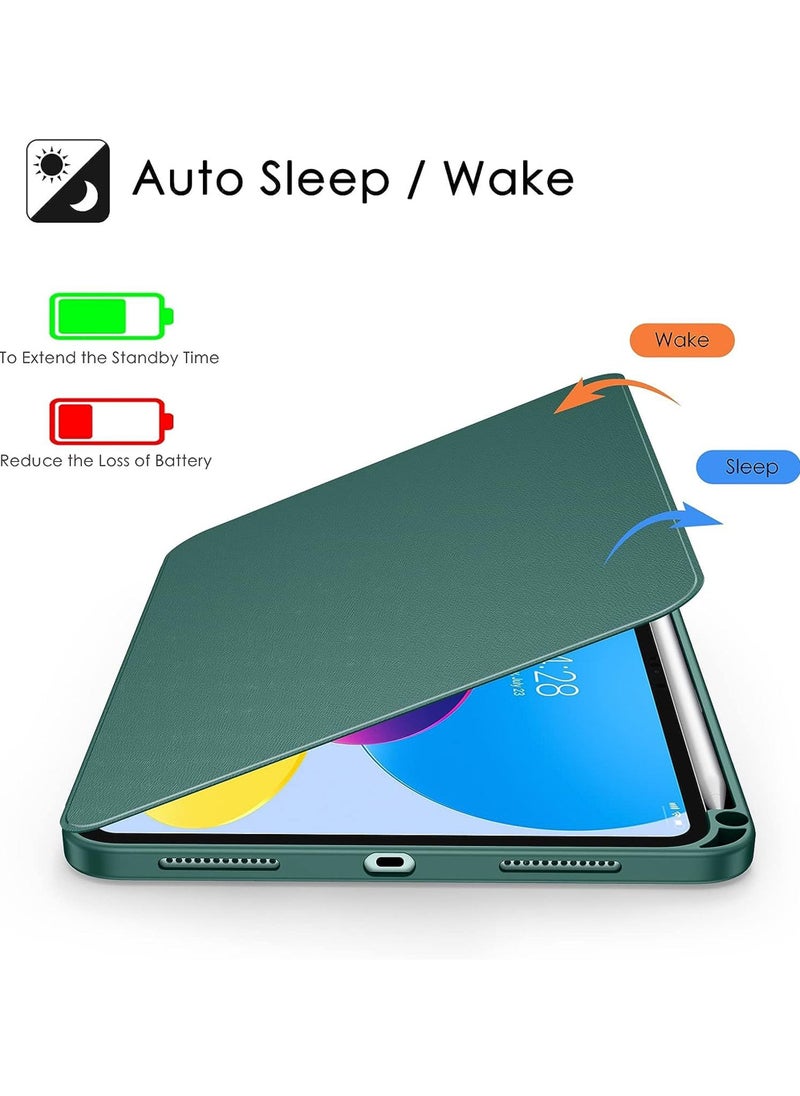 Rock Pow - Rotating Case for iPad (A16) 11th 11 inch 2025 Gen iPad 11 Case/Case For iPad 10th Gen Case 2022 iPad 10 Case with Pencil Holder, 360 Degree Rotation Protective Stand Cover Clear Back, Auto Wake/Sleep - Image 1