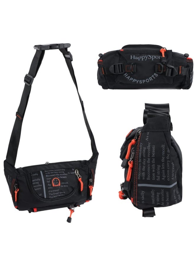 Sling Bag Shoulder Bag Chest Bag Pack, Multi Pockets Waist Pack Bag Multifunctional Messenger Bag Waterproof Crossbody Bag Rucksack Sports Daypack for Outdoors Sports Cycling and Daily - Image 3