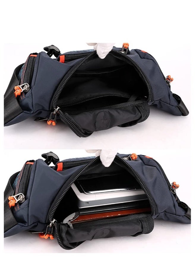 Sling Bag Shoulder Bag Chest Bag Pack, Multi Pockets Waist Pack Bag Multifunctional Messenger Bag Waterproof Crossbody Bag Rucksack Sports Daypack for Outdoors Sports Cycling and Daily - Image 2