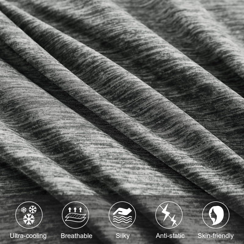 اليجير حالات وسادة التبريد الأنيقة للنوم الساخن اليابانية Q-Max 0.45 وسادة التبريد كلا الجانبين [التبريد/القطن] وسادة ناعمة للتنفس للشعر ومجموعة الجلد من 2-DARK Raysy 20 "× 26" " - Image 4