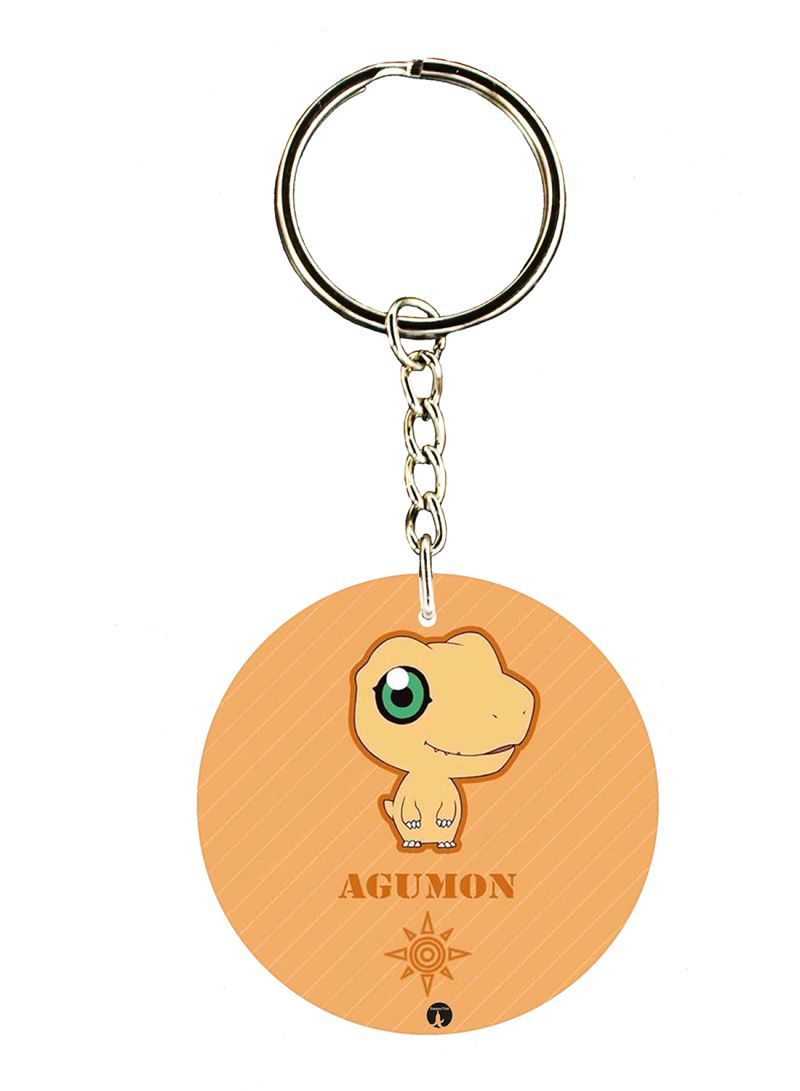 RKN Anime Digimon Double Side Printed Keychain