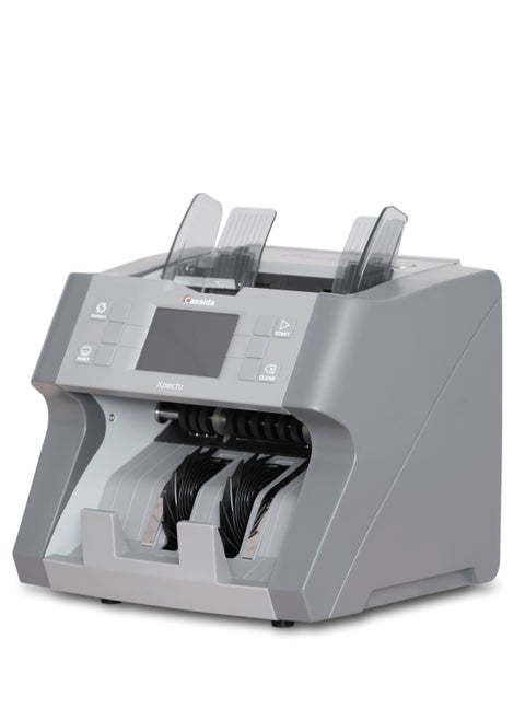 Set Cassida XPECTO Mix Value Counter Cash Counting Machine Detector Bill Counter With Cassida Cover 15 Currencies SN Reading For AED USD EUR GBP