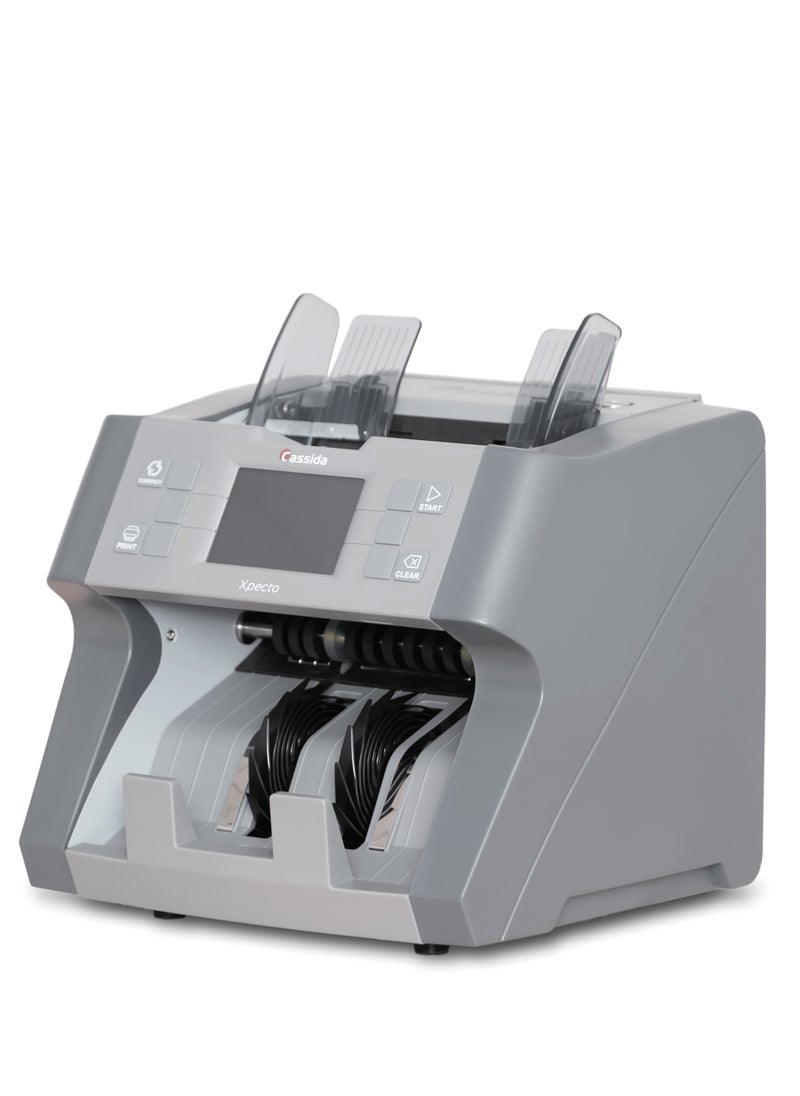 Cassida - Set Cassida XPECTO Mix Value Counter Cash Counting Machine Detector Bill Counter With Cassida Cover 15 Currencies SN Reading For AED USD EUR GBP - Image 1