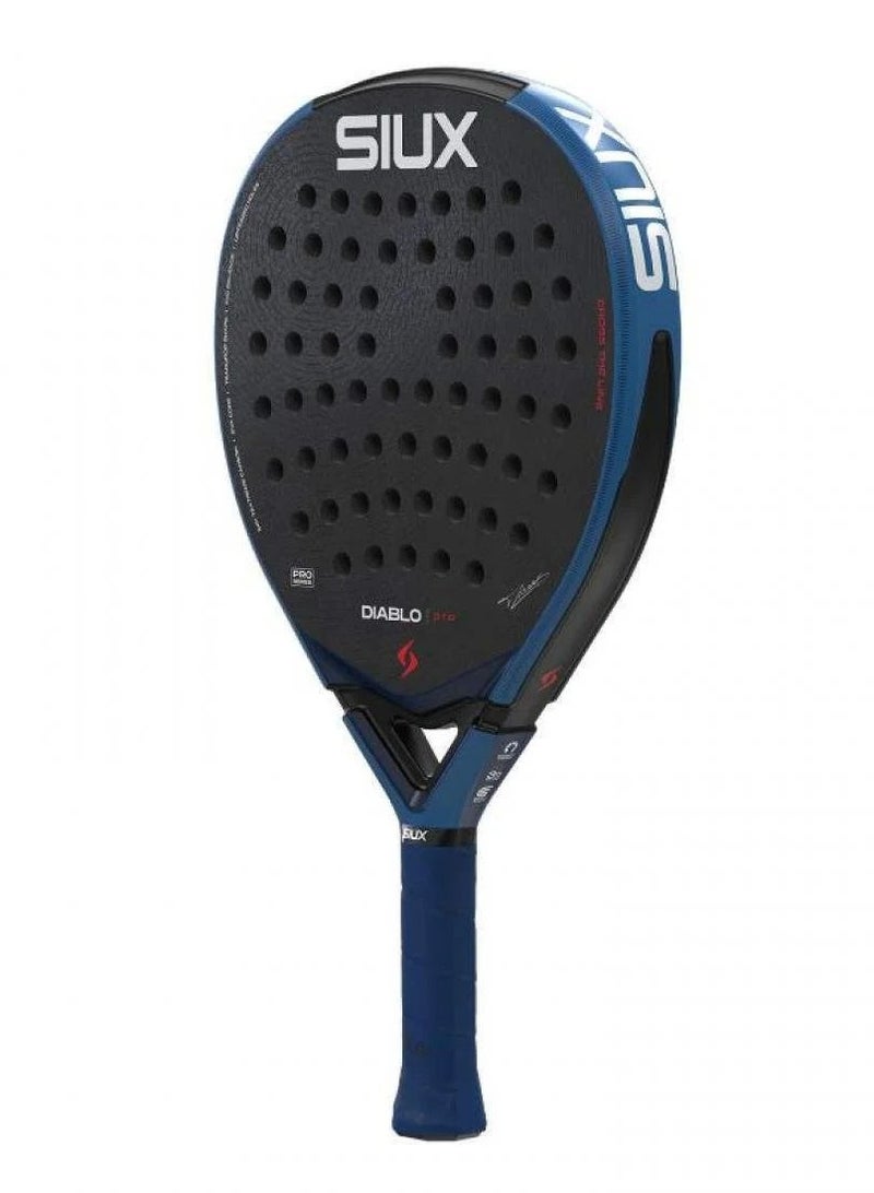 Siux Tino Libaak Diablo Pro 2026 Royal Blue Padel Racket - Image 3