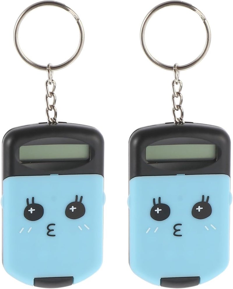 DOITOOL Mini Calculator Cartoon Design 2pcs Electronic Calculator Pack for Boys and Girls Students Exam School Supplies - Image 1