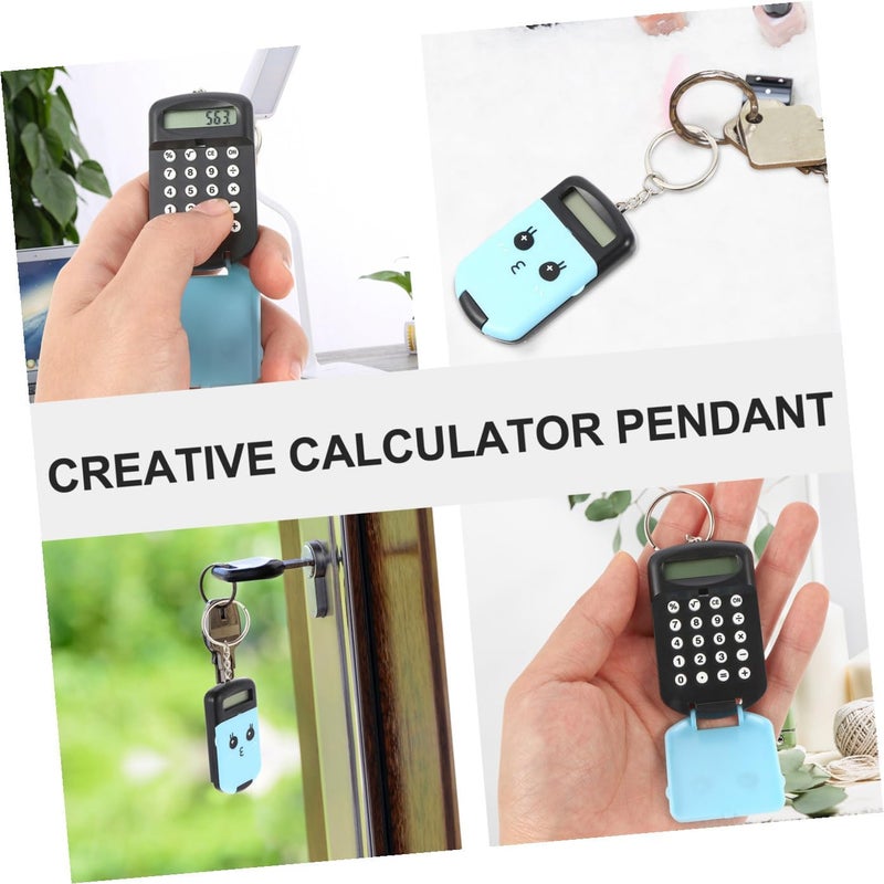 DOITOOL Mini Calculator Cartoon Design 2pcs Electronic Calculator Pack for Boys and Girls Students Exam School Supplies - Image 3