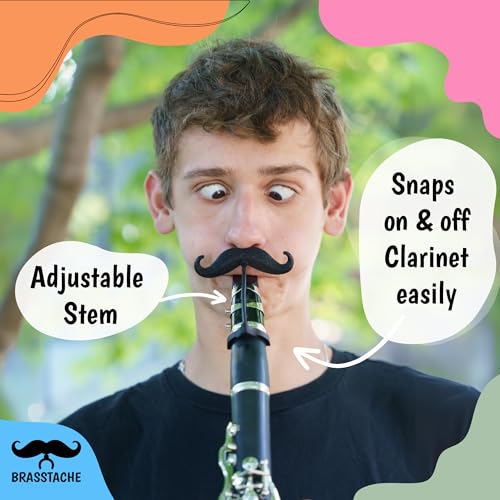 Brasstache Clarinet-stache - Clip-on mustache for Clarinet - Image 3