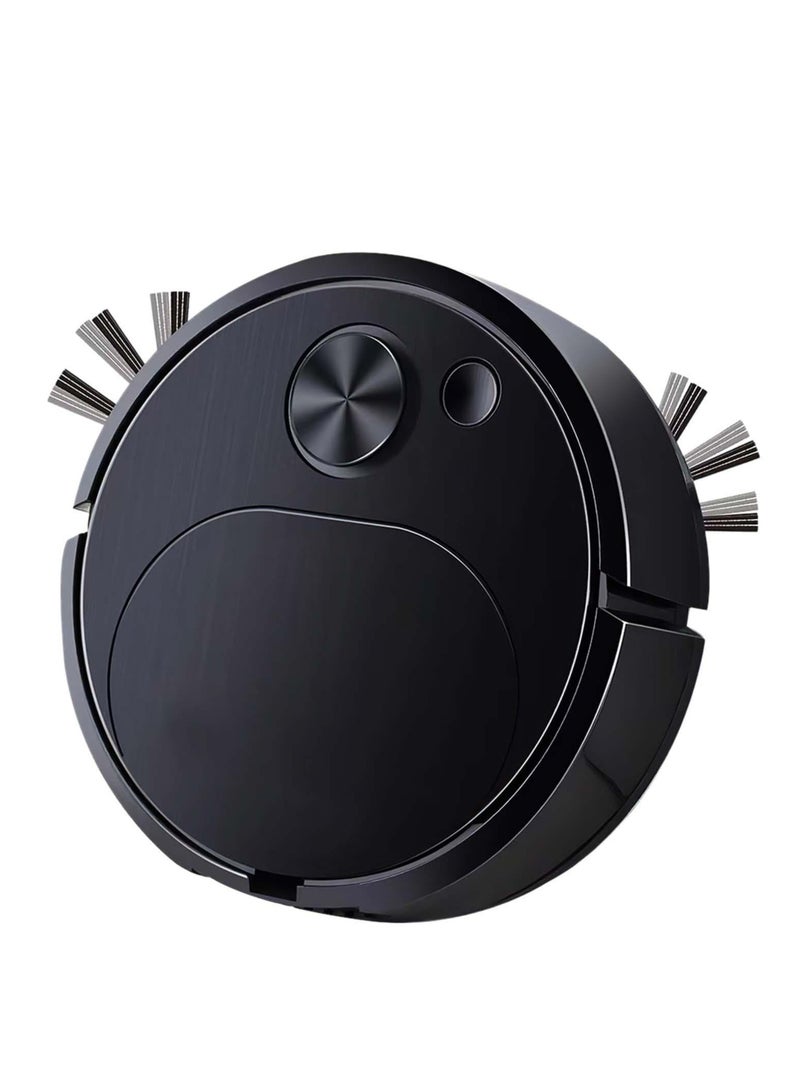 3 in 1 Cordless Robot Vacuum Cleaner, USB Rechargeable, Strong Suction & Low Noise, Electric Robotic Vacuum with Mop for Hair on Hard Floors & Carpets (Black) - Image 1