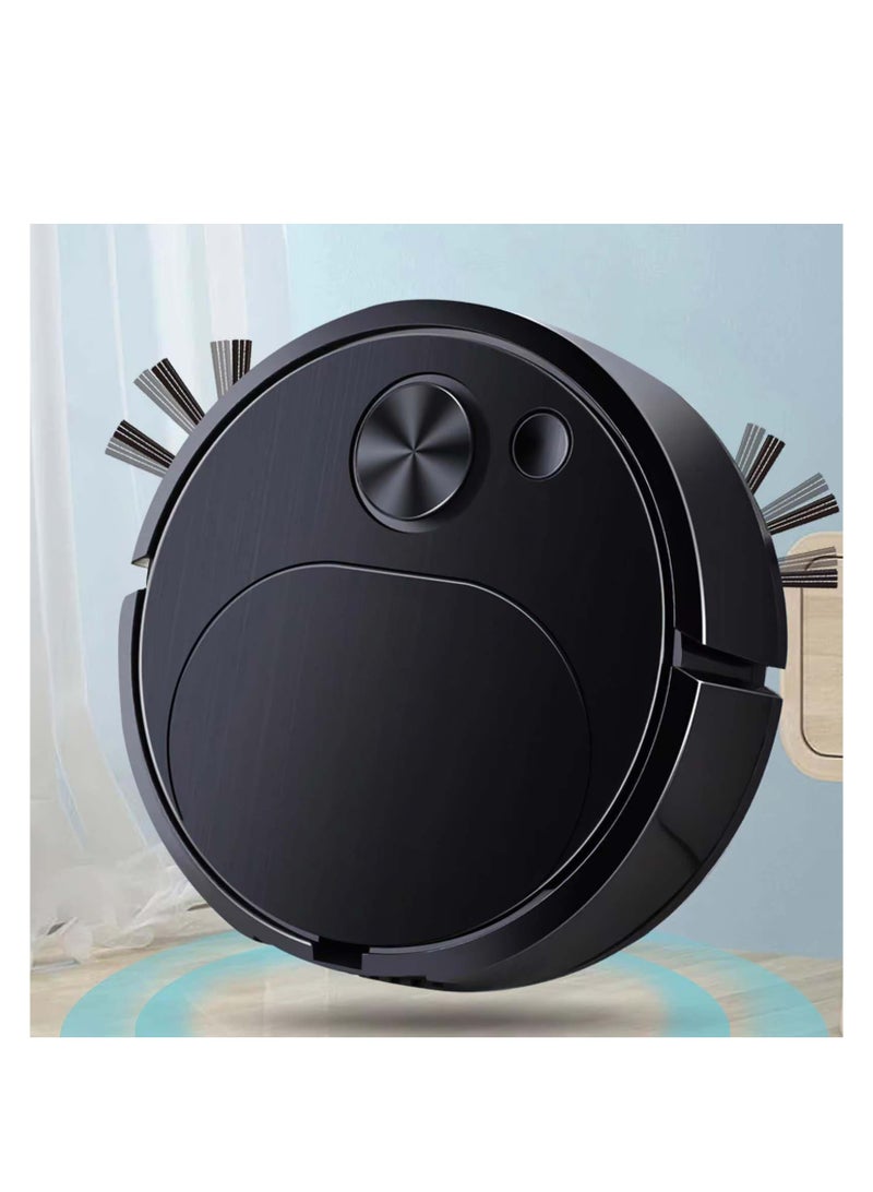 3 in 1 Cordless Robot Vacuum Cleaner, USB Rechargeable, Strong Suction & Low Noise, Electric Robotic Vacuum with Mop for Hair on Hard Floors & Carpets (Black) - Image 3