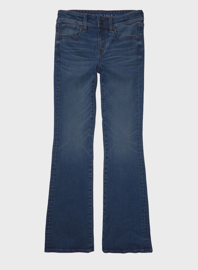 American Eagle Low Rise Straight Fit Flared Jeans